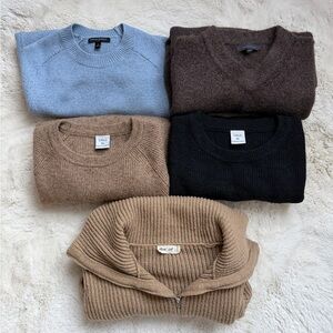 Sweater Bundle - Black, Brown, Tan, Blue
